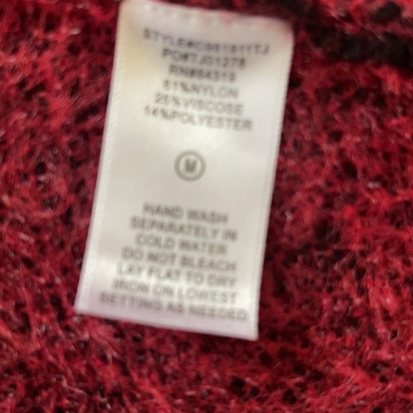 Anthro Buffalo Check Red/Black Open Front Cozy Vest Size Medium - Picture 4 of 5